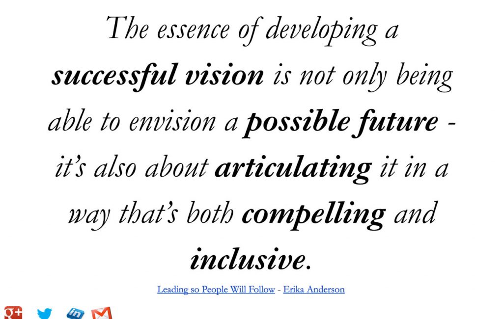 Develop a Shared Vision