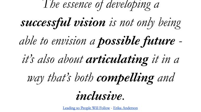 Develop A Shared Vision