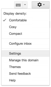 Mail Settings Cog Mail Settings Cog