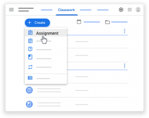 create assignment Google Classroom