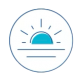 hope-Gallup-report icon of sun rising over water
